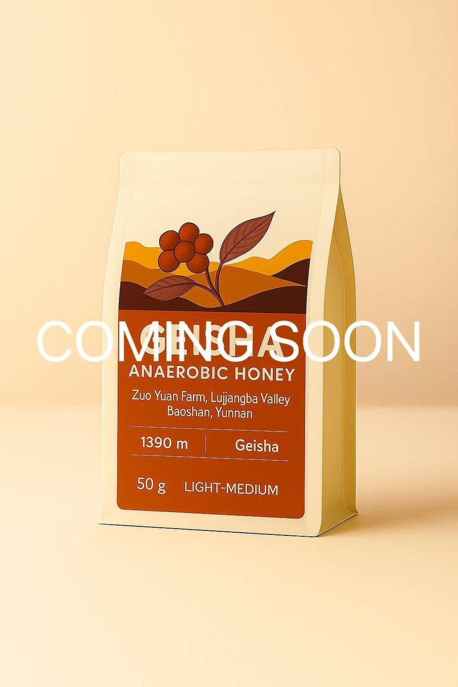 Geisha Anaerobic Honey - 50g (Light-Medium) - Yunnan arabica, Geisha, Anaerobic Honey process